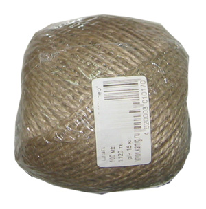 Шпагат льно-пеньковый 2-х ниточный полированный 1.25 ктекс 100 м *Ками Груп*, 1201090