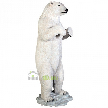 Декоративная фигура из полистоуна Белый медведь, стоящий на двух лапах 212,1х80,6х80 см, Phillips Collection, 110036